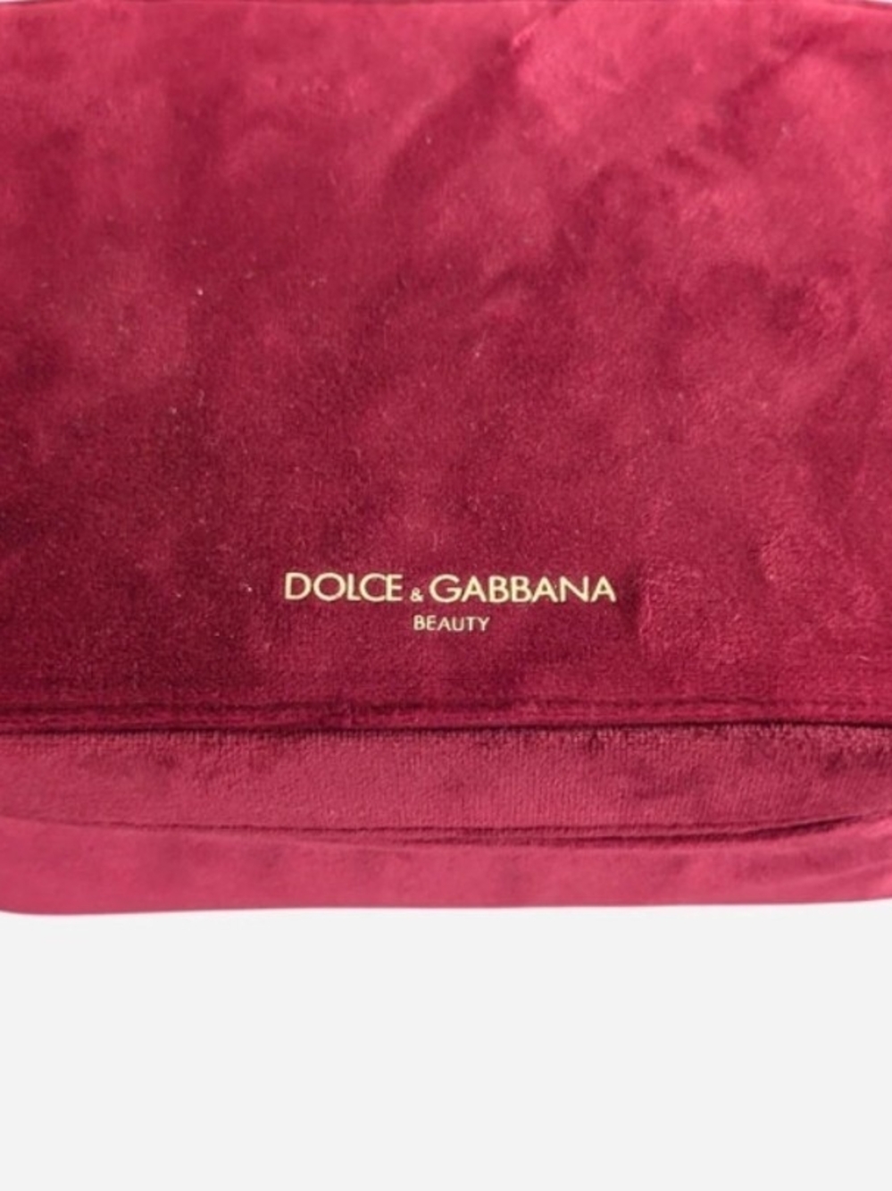 Dolce & Gabbana Beauty Velvet Train Case Burgandy